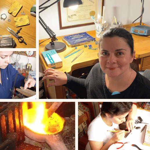 jewelry designer in school and at the bench